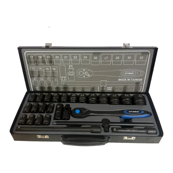 جعبه بکس فشار قوی 26 پارچه 1/2 اینچ هیوندای مدل HT-9126